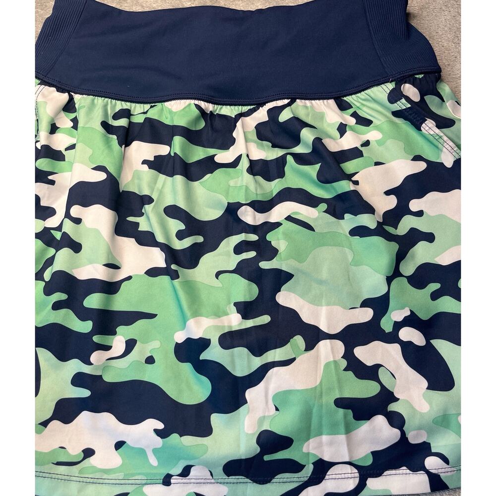 ZUDA Womens Size Small Skort Green/Blue Print Sports Golf Skort‎ Athletic